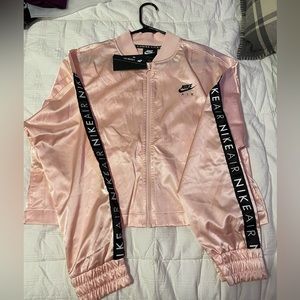Nike loose fit pink jacket satin